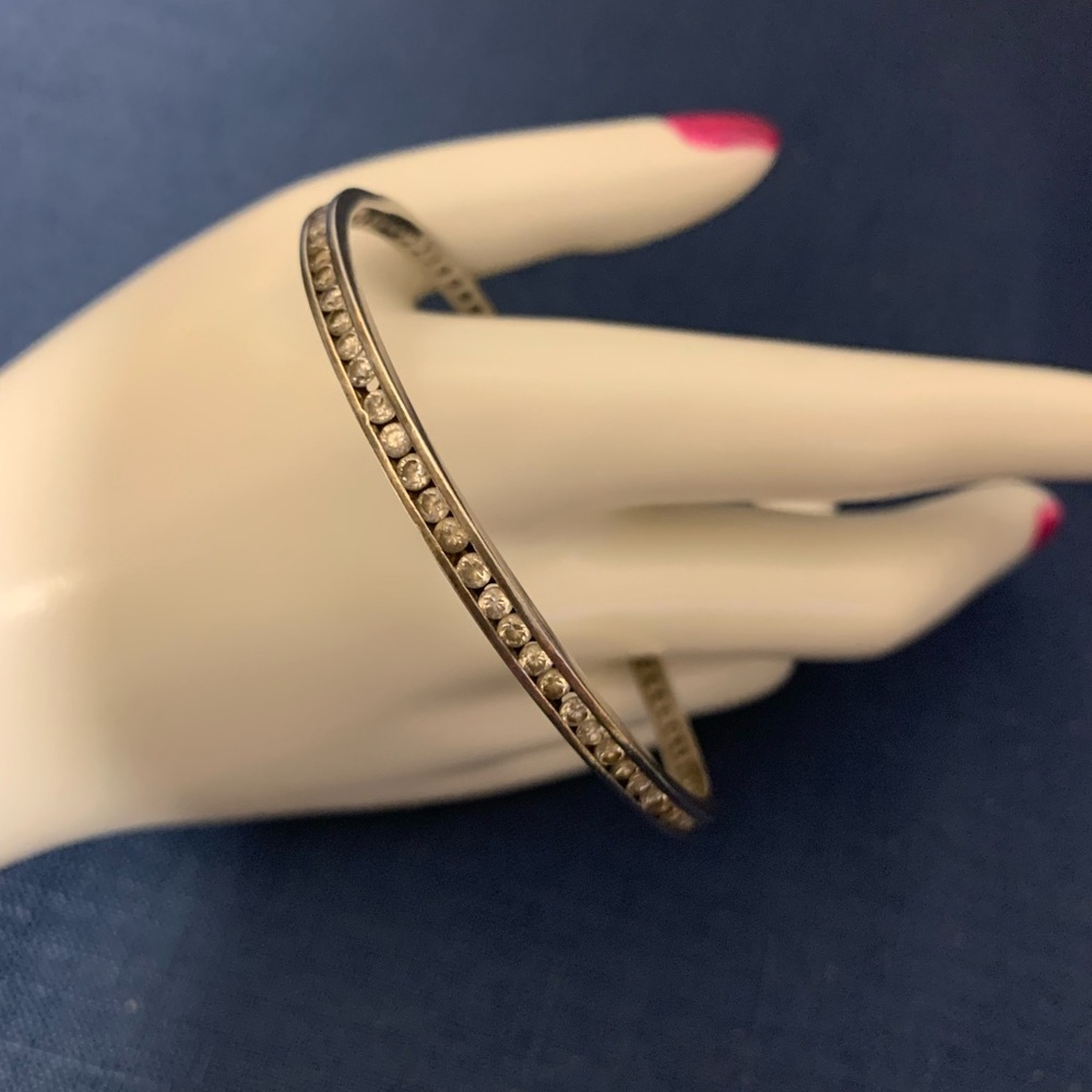 Stamped 925 Sterling Silver Bracelet with Zirconias